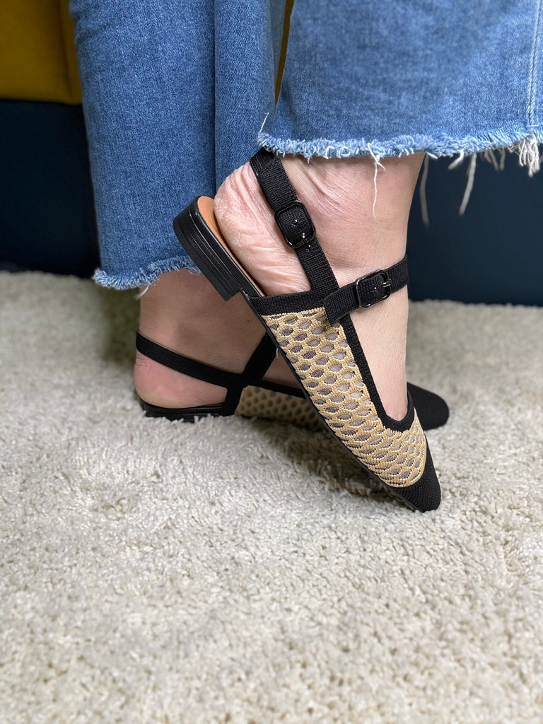 Miss Elastic Camel/Black Ballerina