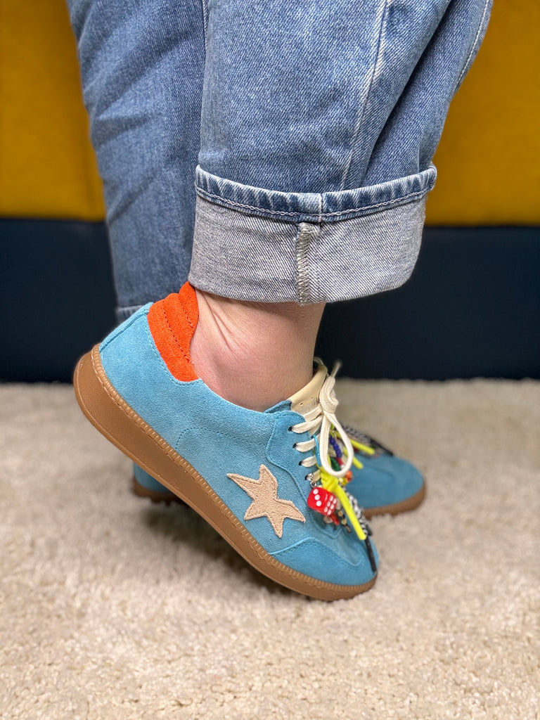 Meline Blue Suede Trainer