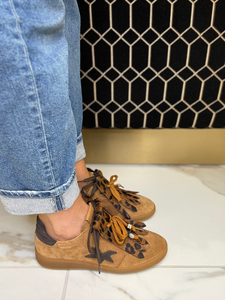 Meline Tan Fringe Trainer