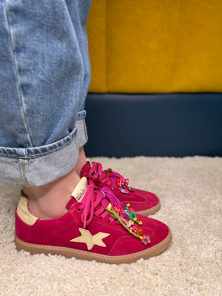 Meline Pink Suede Trainer