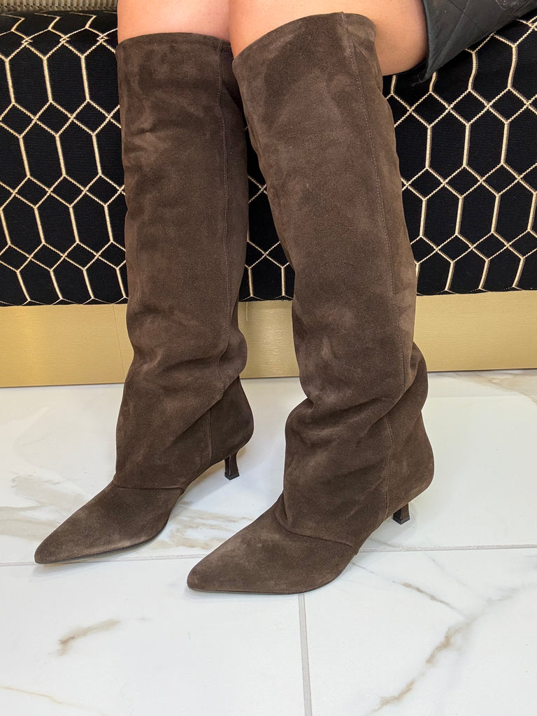 Repo Chocolate Brown Suede Long Boot
