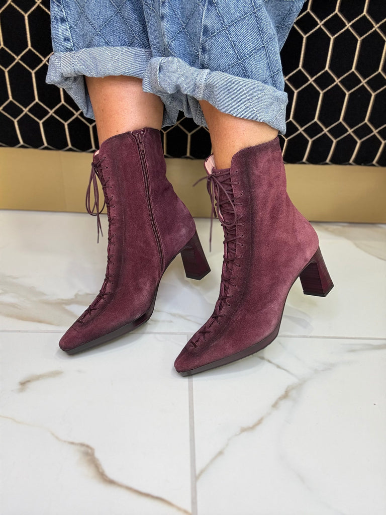 Hispanitas Bordo Suede Ankle Boot