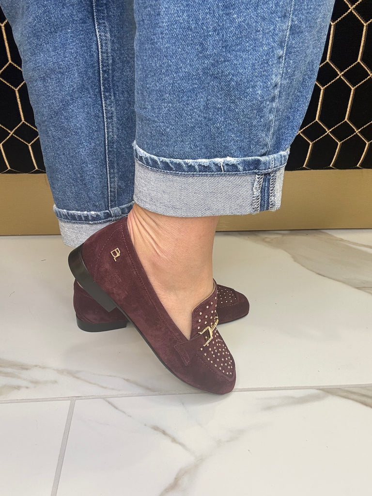 Babouche Bordo Suede Loafers