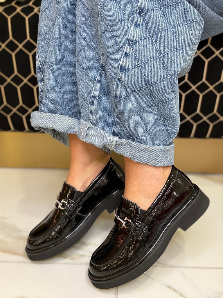 Repo Black Patent Loafers