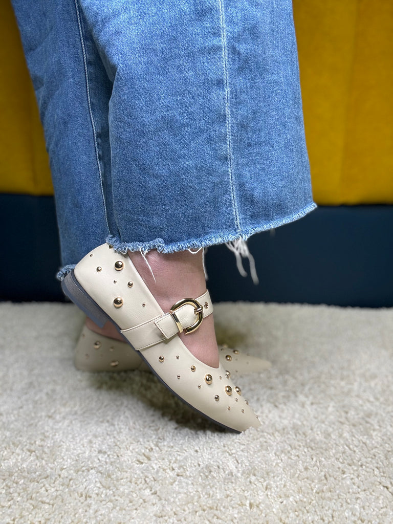 Babouche Off White Flat