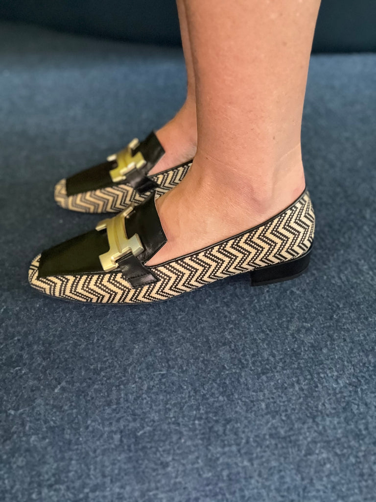 Marian Black & Natural Loafer