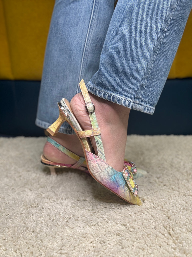 Alma En Pena Coco Multi Kitten Heel