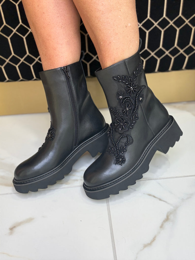Tosca Blu Black Combat Boot