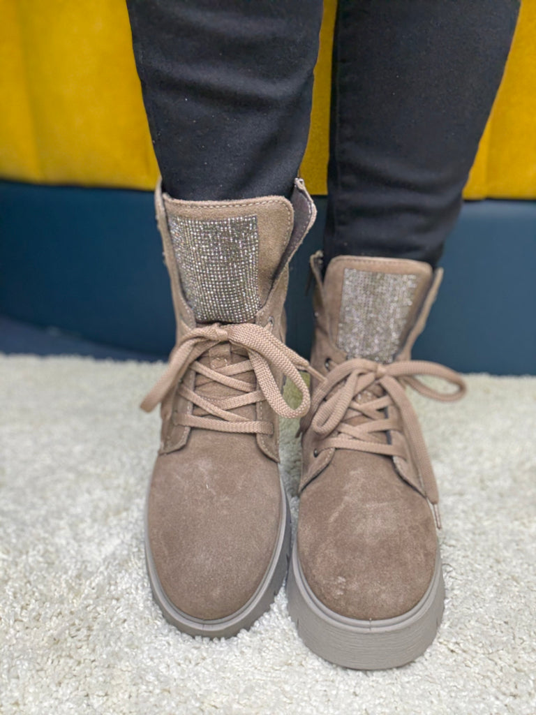 Igi & Co 8665 Taupe Suede Boot