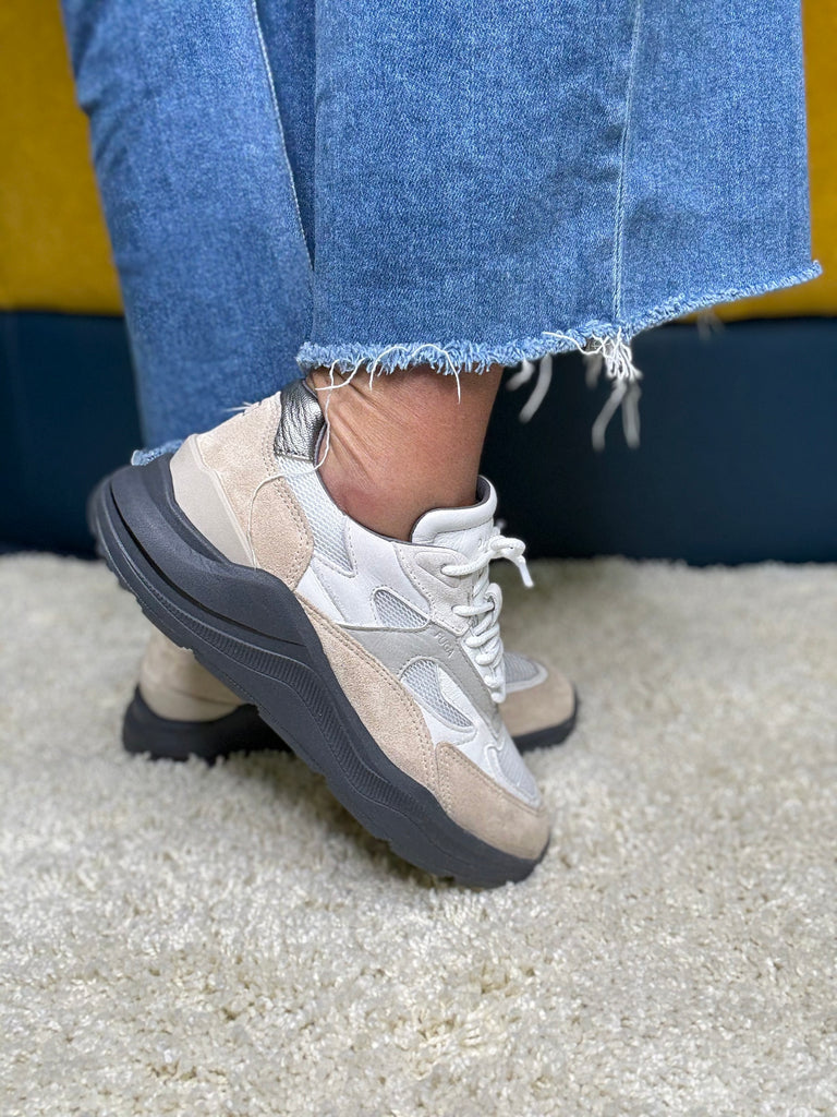D.A.T.E Fuga Mesh White-Beige