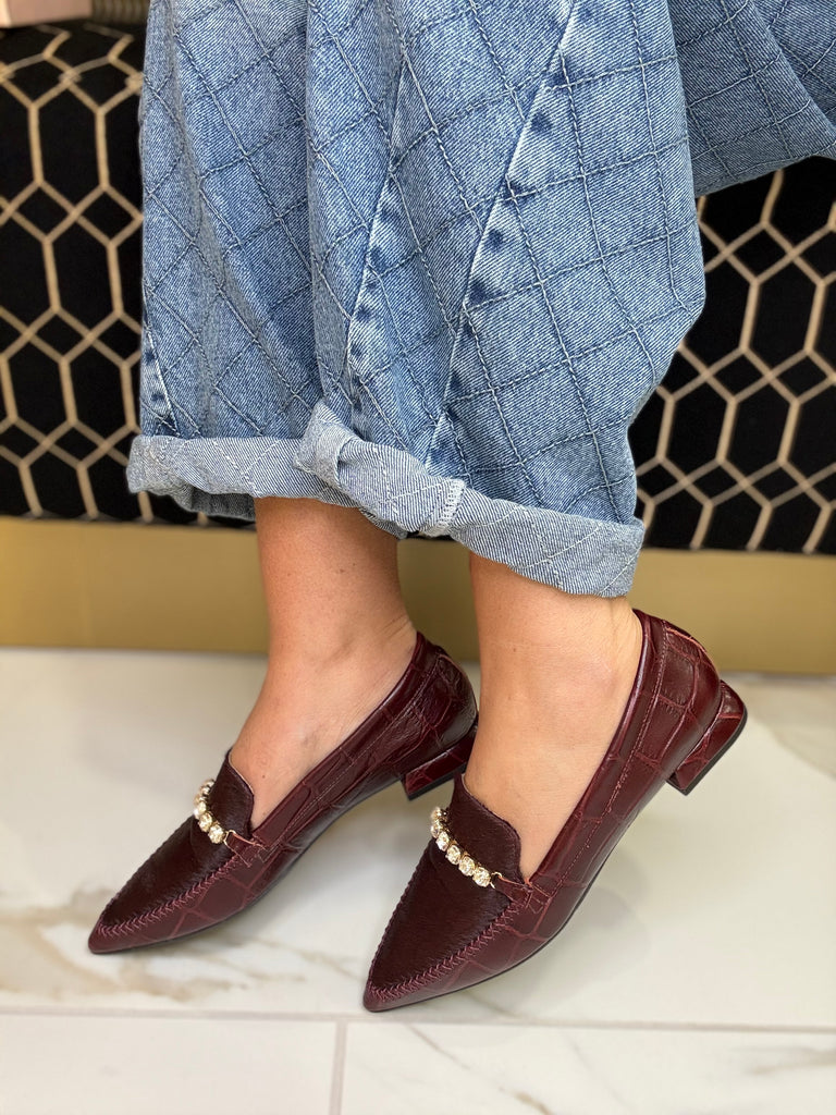 Marian Burgundy Flats